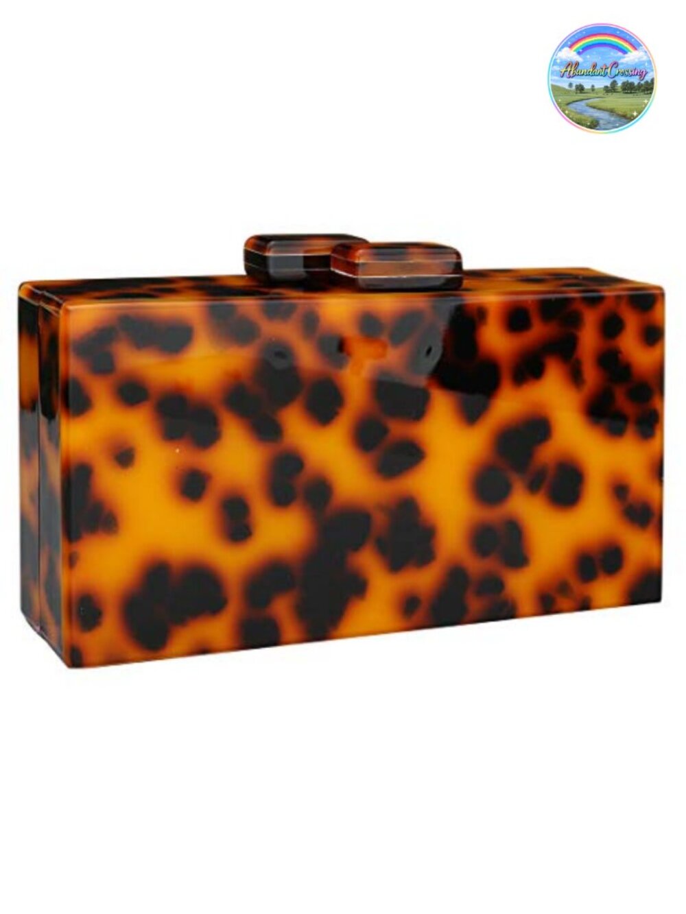 EROUGE Acrylic Clutch Purse Perspex Box Geometric Design Evening Handbag for